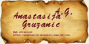 Anastasija Gružanić vizit kartica